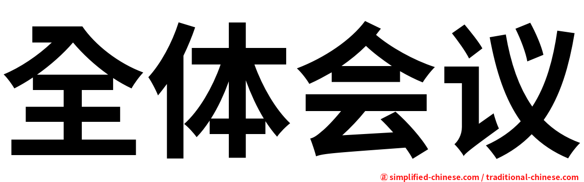 全体会议