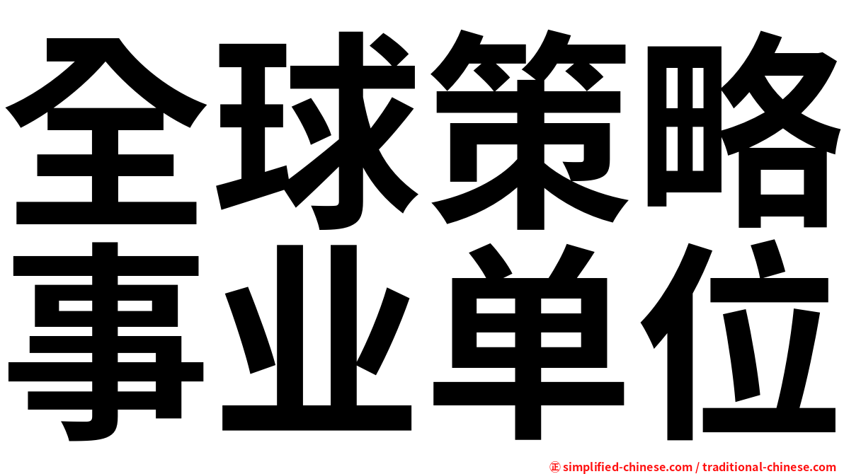 全球策略事业单位