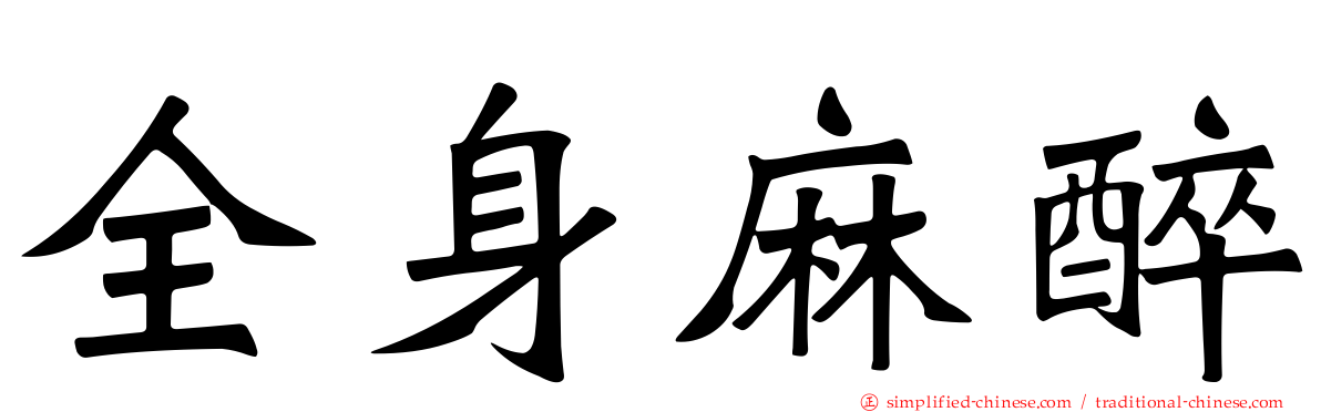 全身麻醉