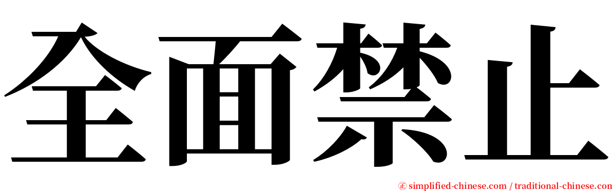 全面禁止 serif font