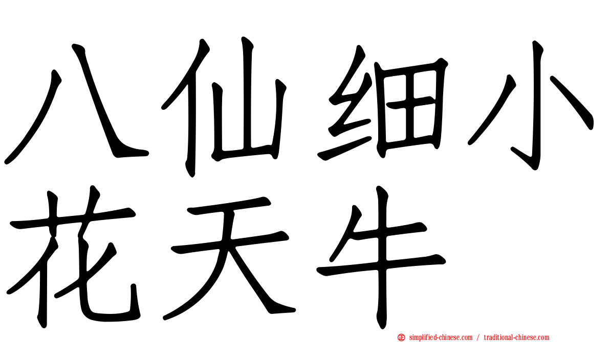八仙细小花天牛