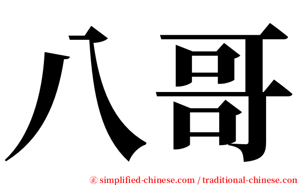 八哥 serif font