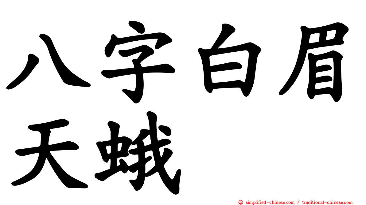 八字白眉天蛾