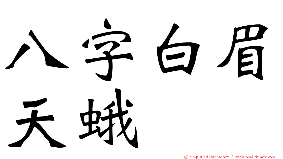 八字白眉天蛾