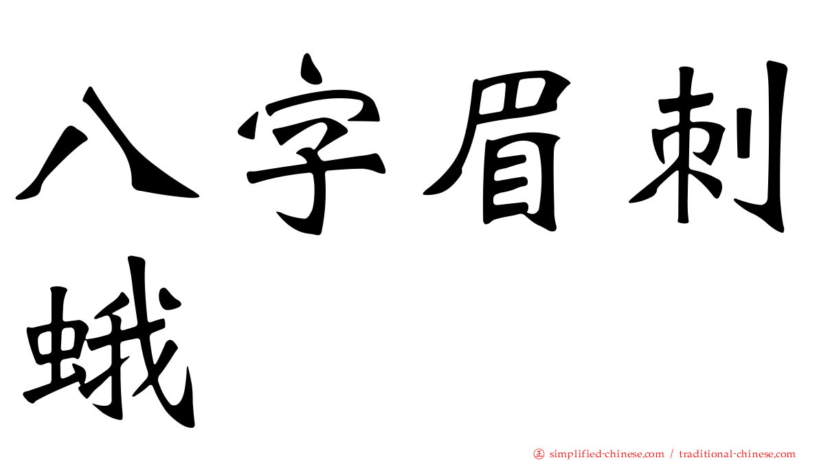 八字眉刺蛾