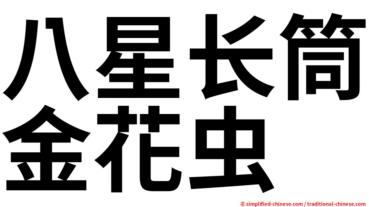 八星长筒金花虫