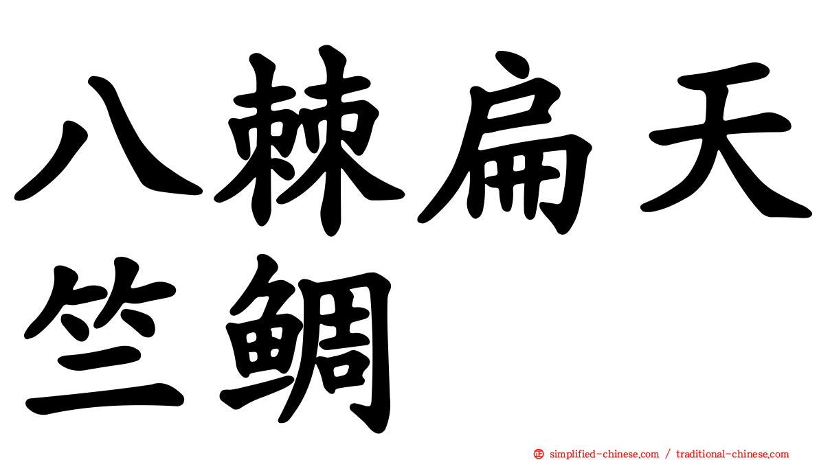八棘扁天竺鲷