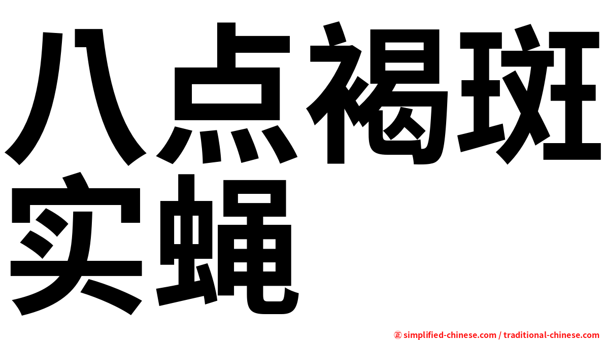 八点褐斑实蝇