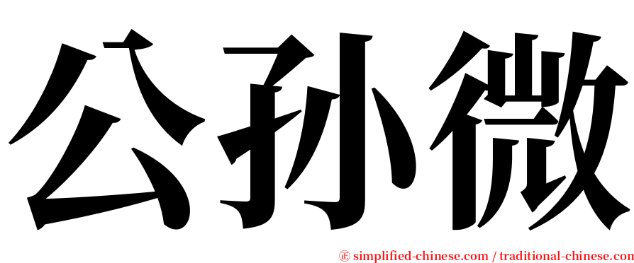 公孙微 serif font
