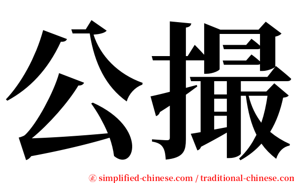 公撮 serif font
