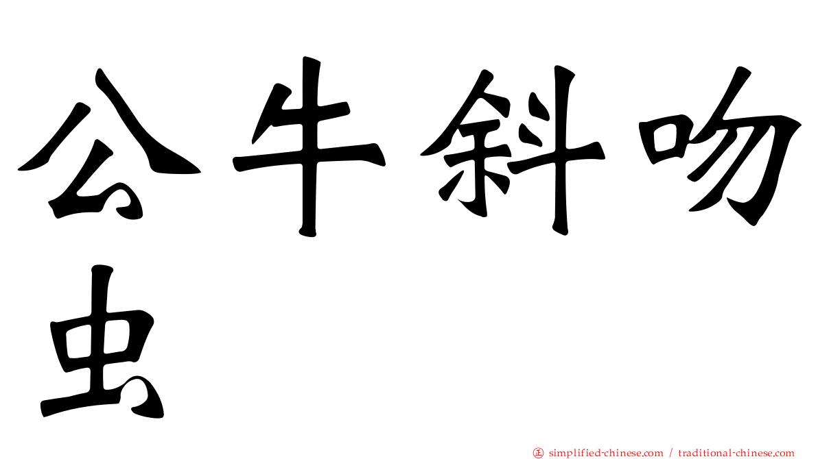 公牛斜吻虫