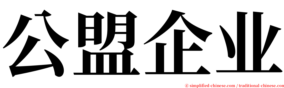 公盟企业 serif font