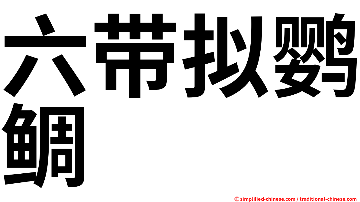 六带拟鹦鲷