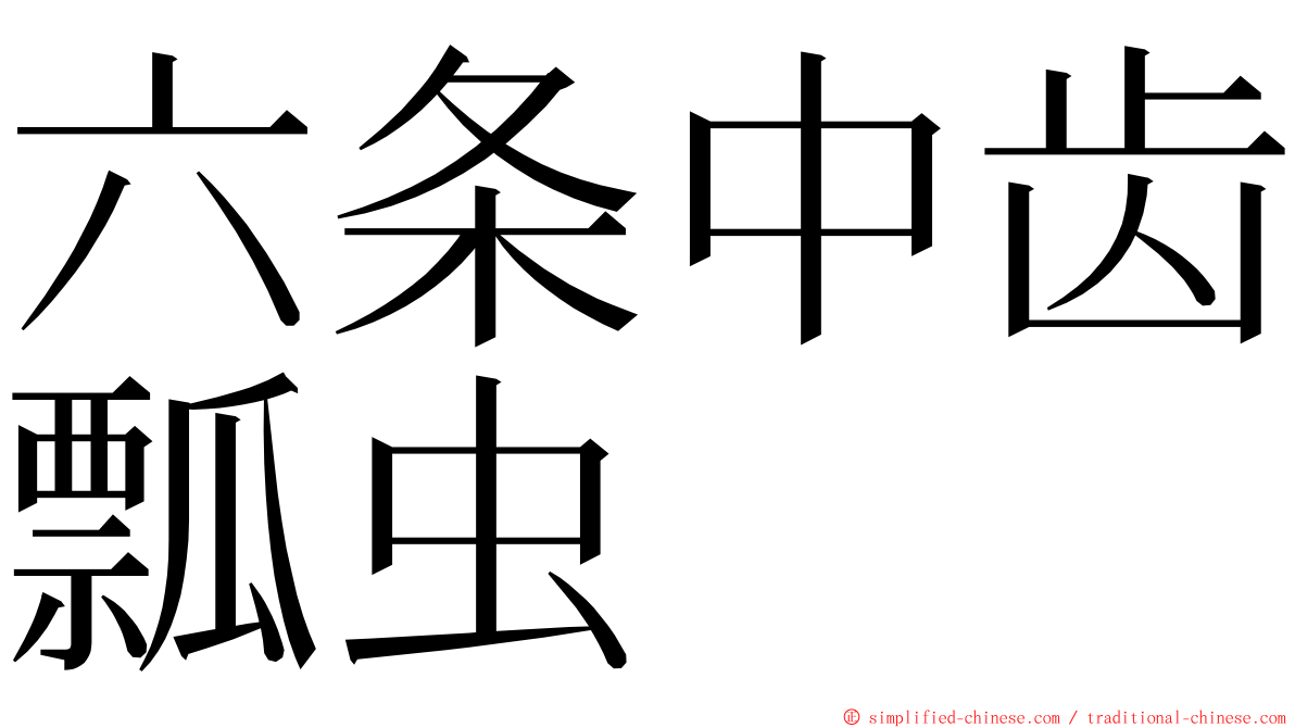 六条中齿瓢虫 ming font