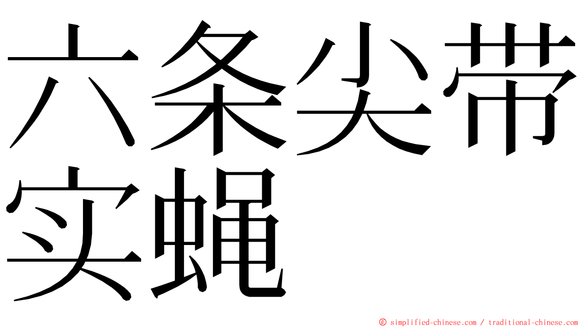 六条尖带实蝇 ming font