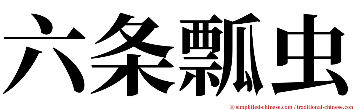 六条瓢虫 serif font