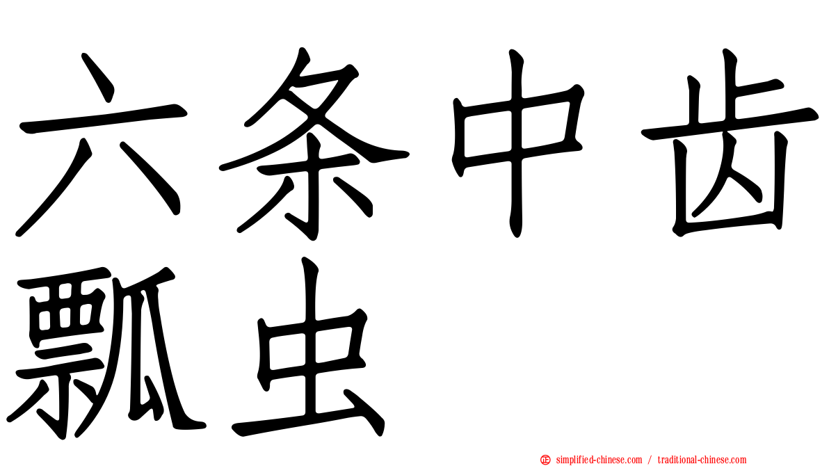 六条中齿瓢虫