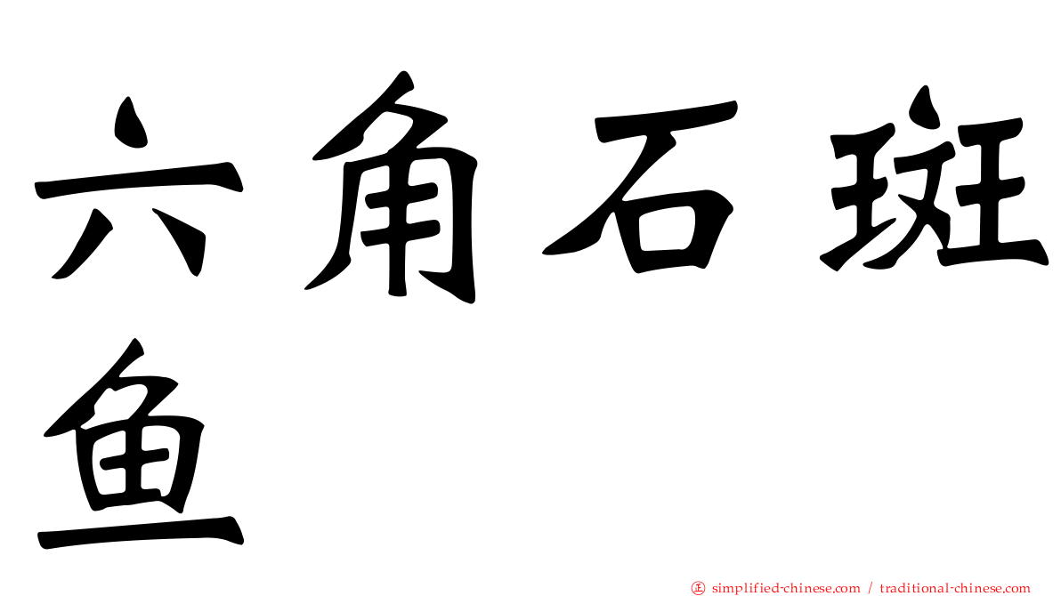 六角石斑鱼