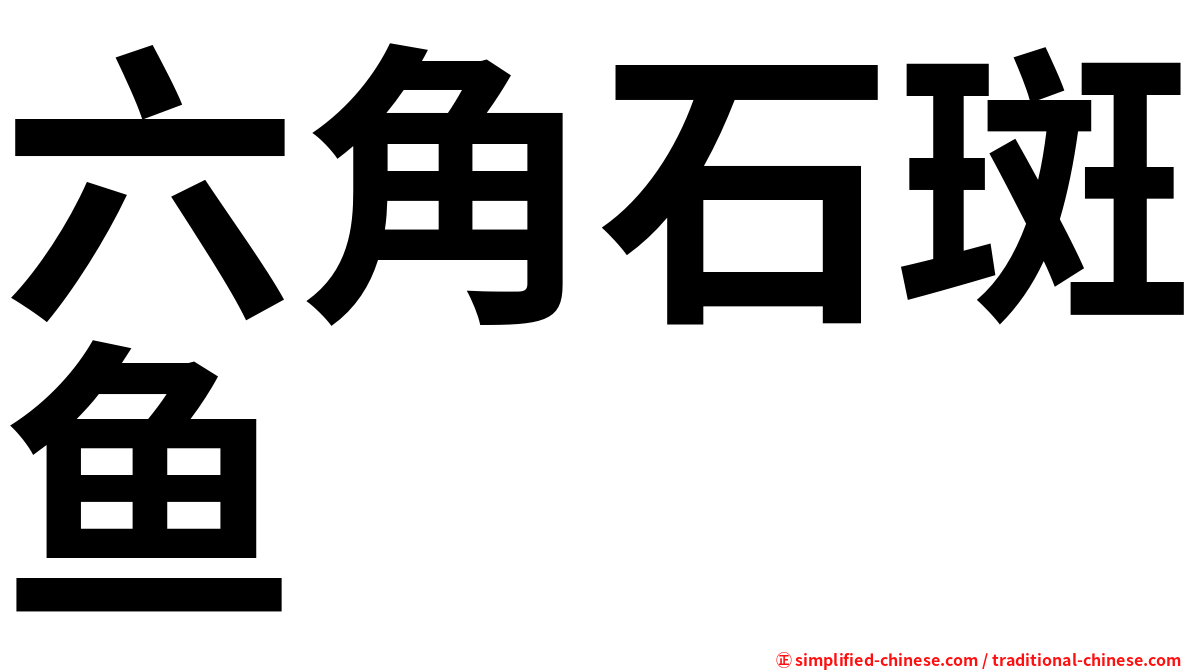 六角石斑鱼