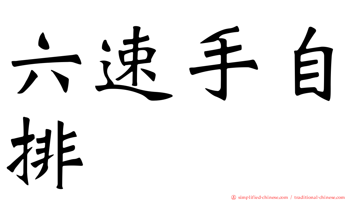 六速手自排