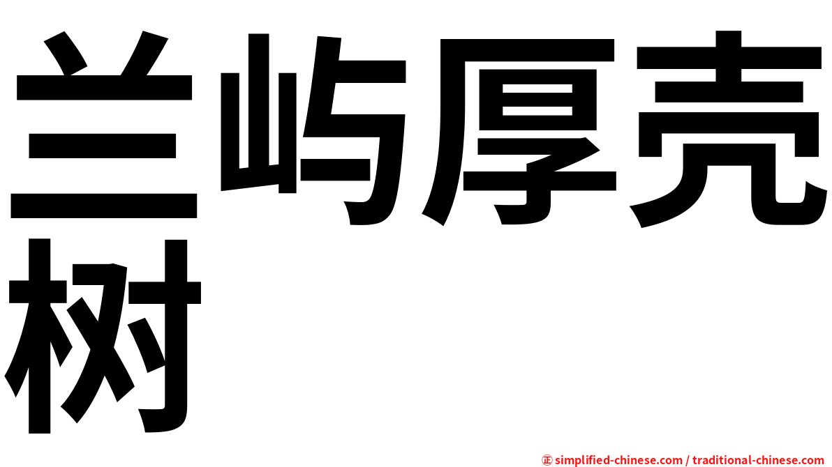 兰屿厚壳树