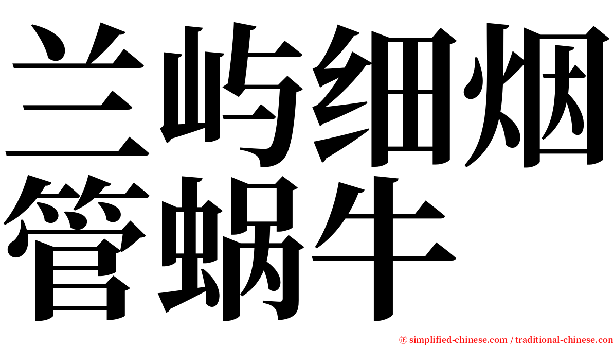 兰屿细烟管蜗牛 serif font