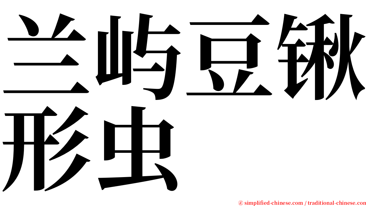兰屿豆锹形虫 serif font