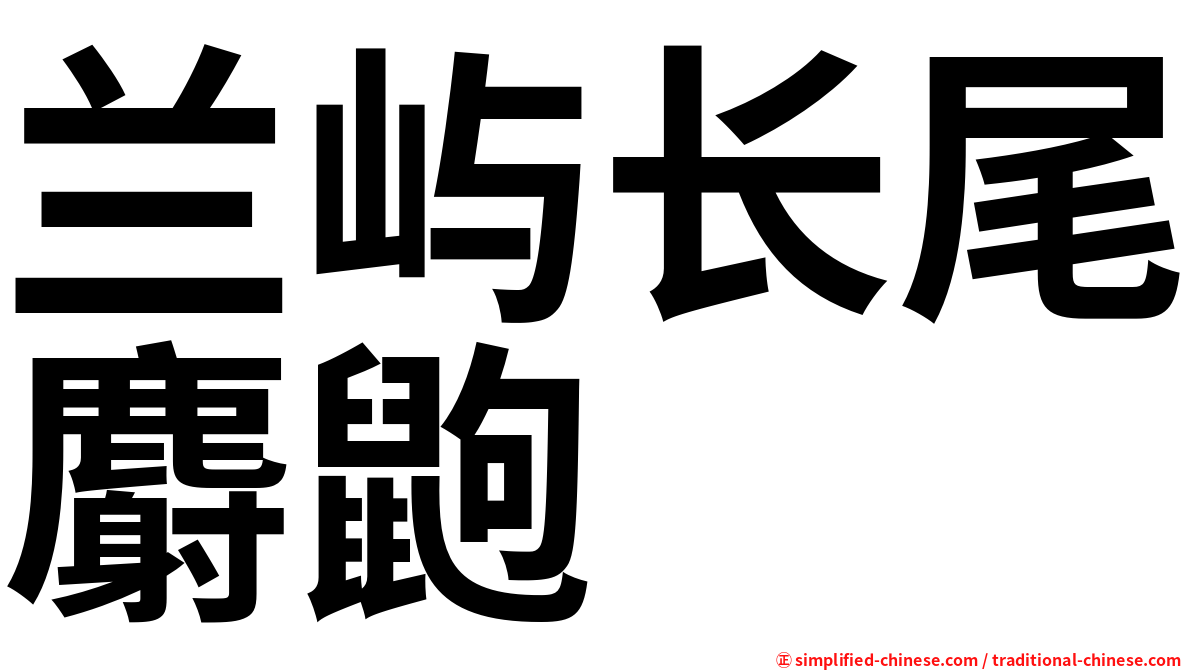 兰屿长尾麝鼩