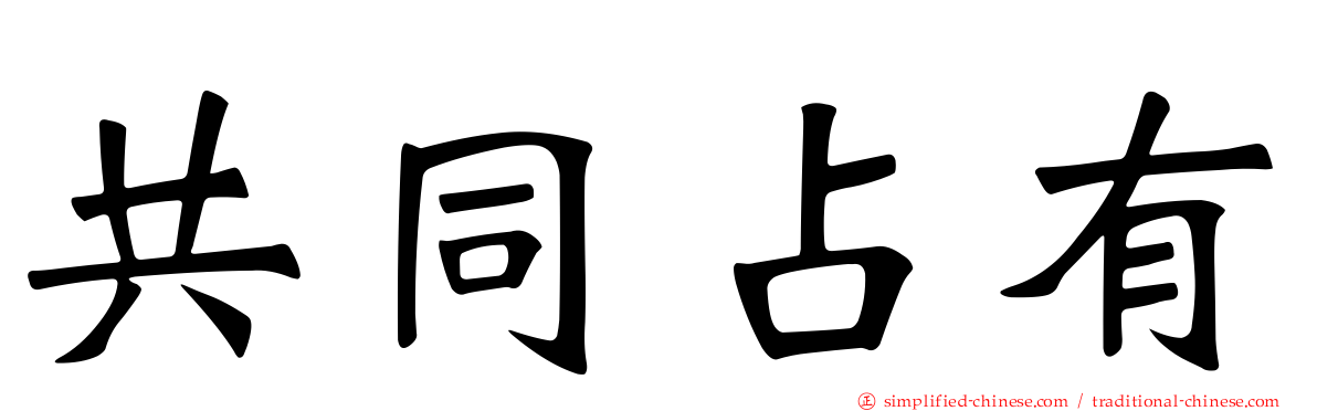 共同占有