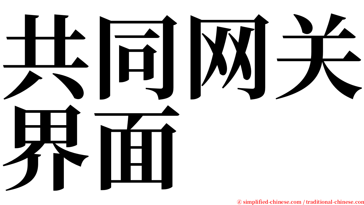 共同网关界面 serif font