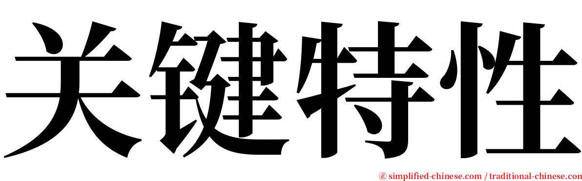 关键特性 serif font