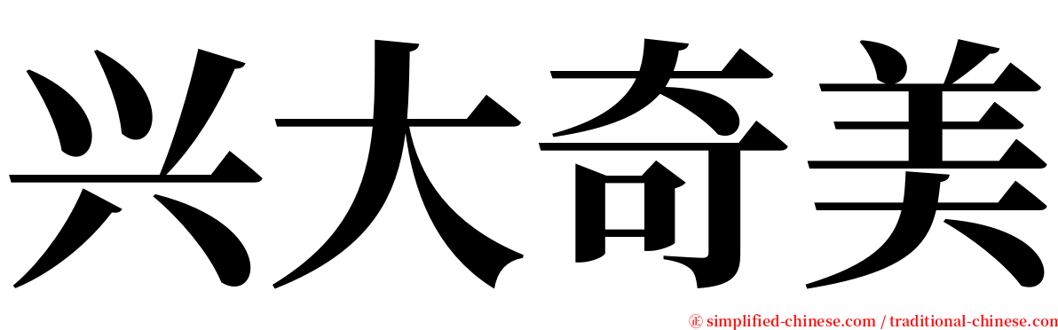 兴大奇美 serif font