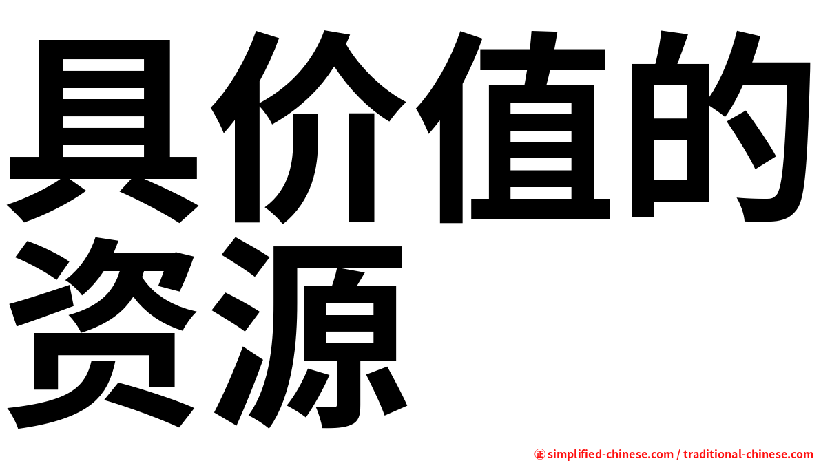 具价值的资源