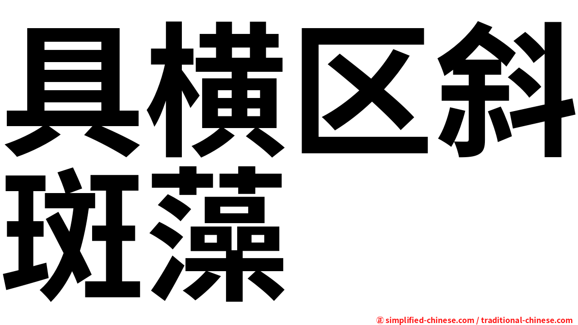 具横区斜斑藻