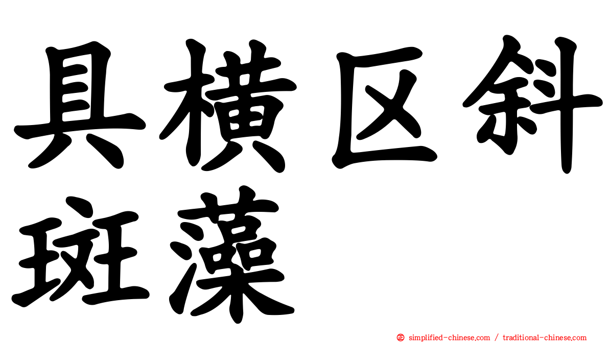 具横区斜斑藻