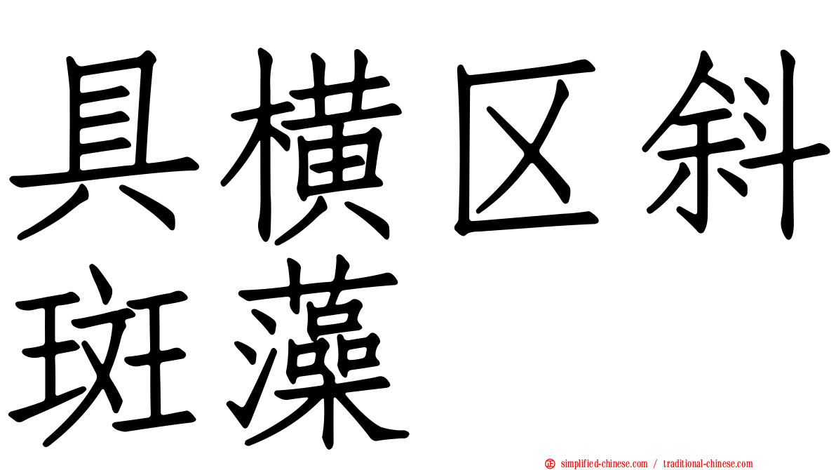 具横区斜斑藻