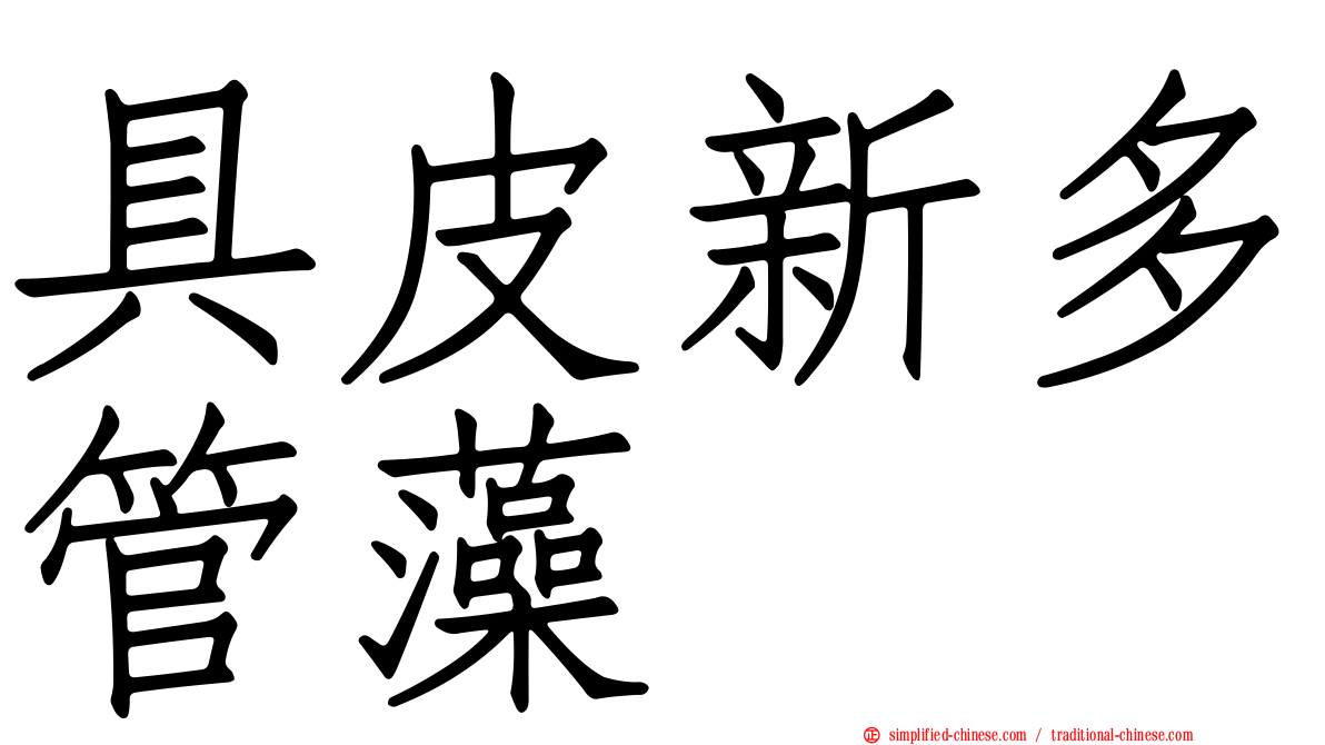 具皮新多管藻