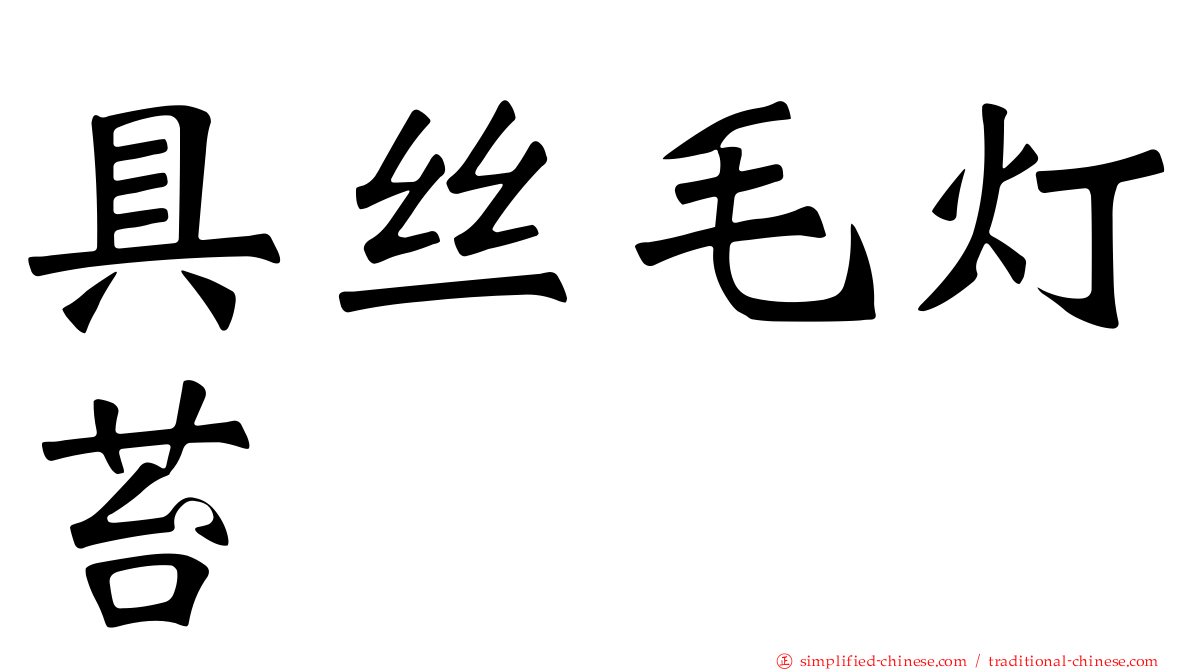 具丝毛灯苔