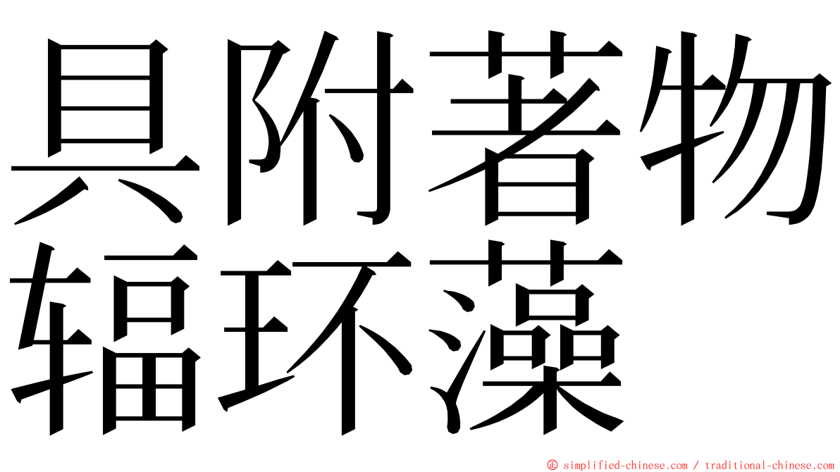 具附著物辐环藻 ming font