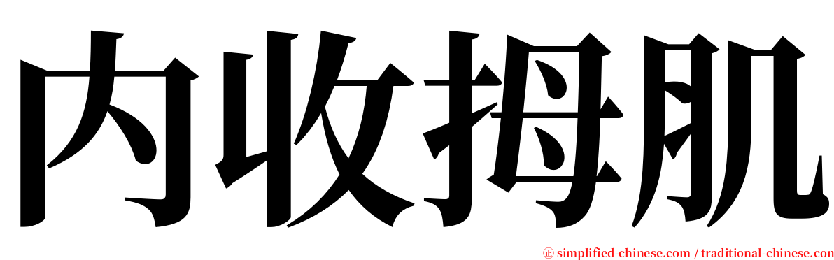 内收拇肌 serif font