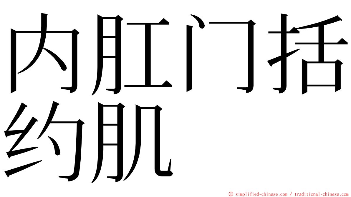 内肛门括约肌 ming font
