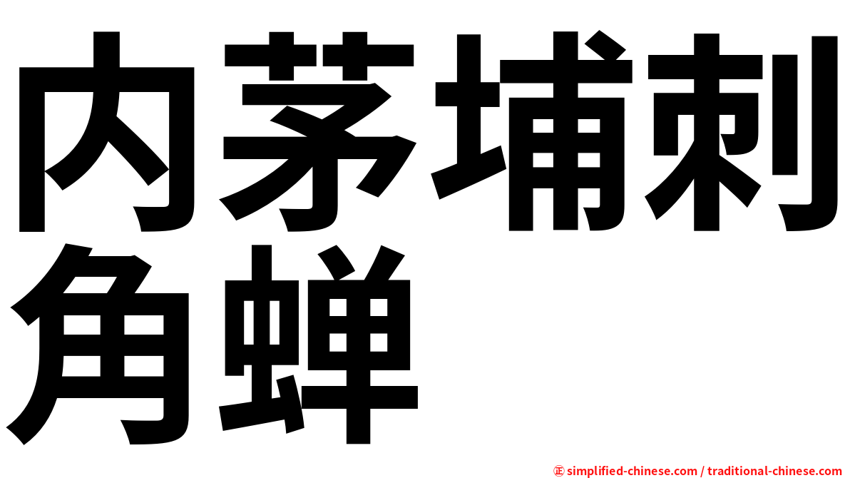 内茅埔刺角蝉