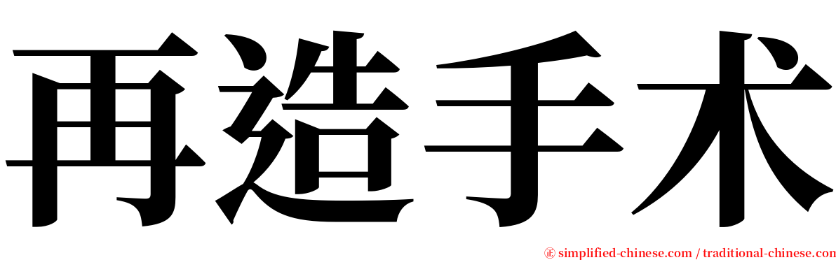 再造手术 serif font