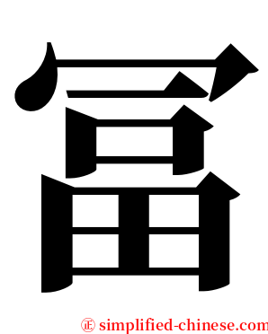 冨 serif font