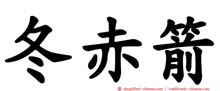 冬赤箭