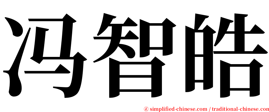 冯智皓 serif font