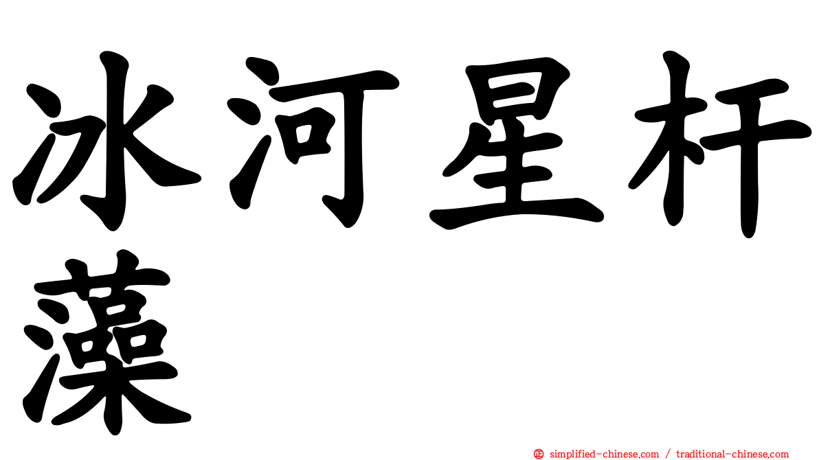 冰河星杆藻