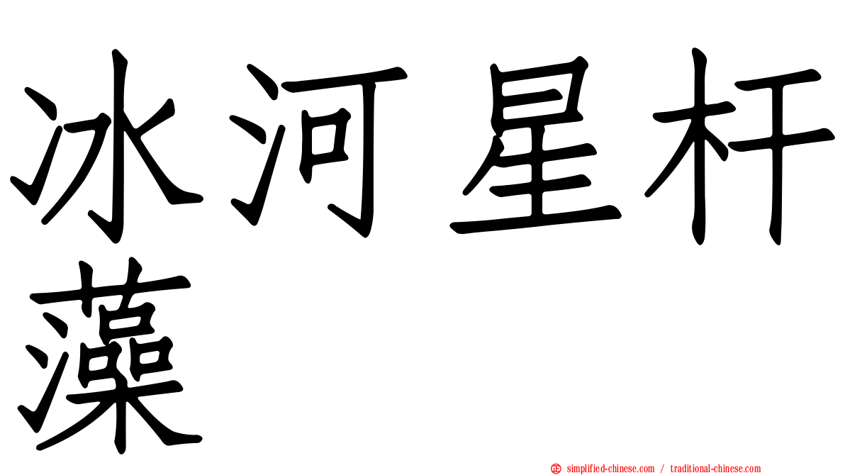 冰河星杆藻