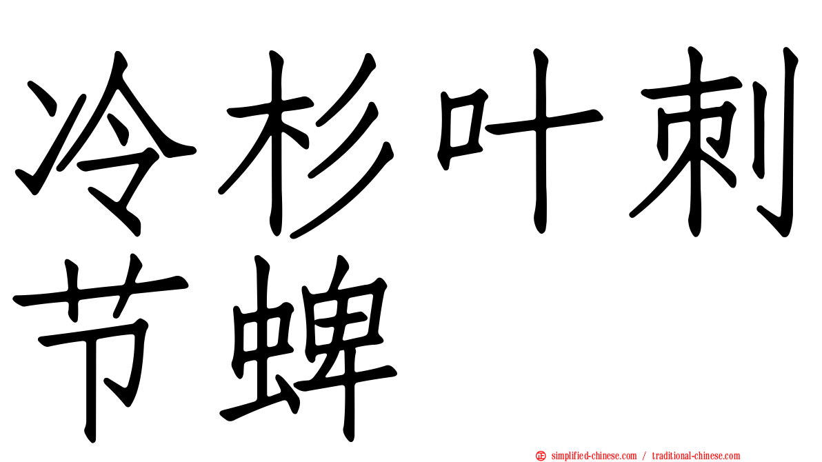 冷杉叶刺节蜱
