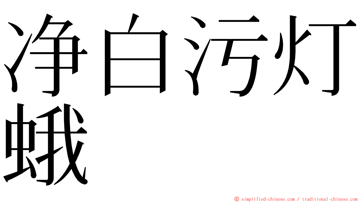 净白污灯蛾 ming font